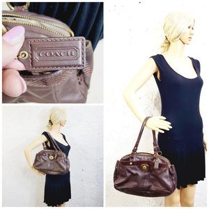 Coach Authentic Penelope leather brown  Satchel   shoulder bag F16529